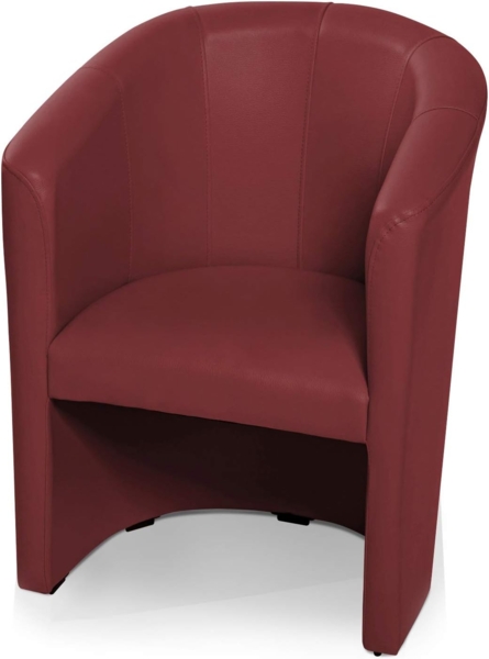 Möbel-Eins ABIZA Cocktailsessel, Material Kunstleder weinrot