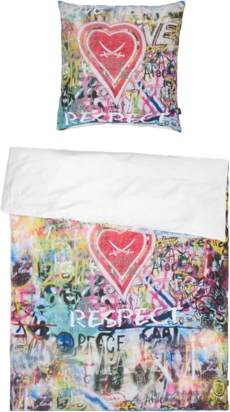 Sansibar Sylt Wendebettwäsche Respect, hochwertige Qualität, 100% Baumwolle, Baumwolle, 2 teilig, moderner Look, weich und anschmiegsam