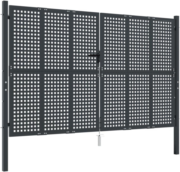 vidaXL Gartentor Anthrazit 300x200 cm Stahl 154570