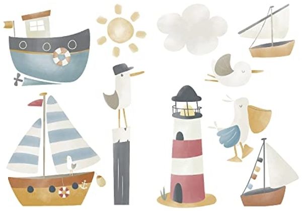 Little Dutch Wandsticker Sailors Bay 2 Bögen Blau
