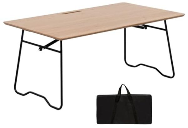 osoltus Campingtisch Low Blavand Bambus 78 x 45 cm Gasdruckfeder