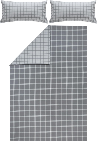 Erwin Müller Bettwäsche Wendebettwäsche, Biber, 3 teilig, Flanell Karo