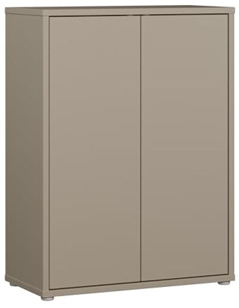 FORTE Schuhschrank Alice Springs, Schuhschrank, Platz für 15 Paar Schuhe, 2 Türen (B/H/T 74,5/99,1/34,9 cm) Stauraumschrank, Mehrzweckschrank, grifflose Front, Push to open