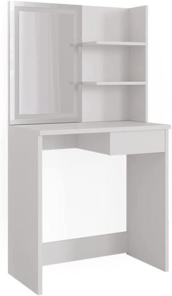 Schminktisch Dekos Weiß 75 cm mit LED-Spiegel Vicco