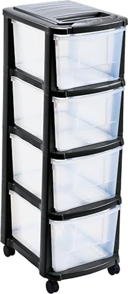 Mondex XXL Rollcontainer mit 4 Schubladen, 29x39x84 cm