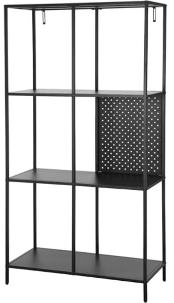 loft24 Bücherregal Holly, Standregal aus Metall mit 6 Fächern, Höhe 144 cm