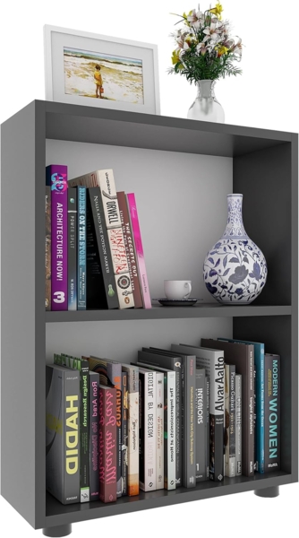 VCM Büroregal & Bücherregal Bulas 918407 Anthrazit H. 72 x B. 55 x T. 20 cm