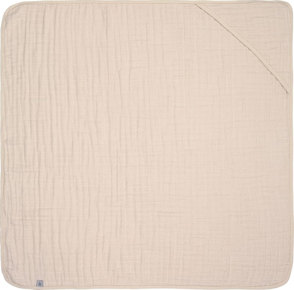 LÄSSIG Kinder Kapuzenhandtuch Baumwolle 90x90 cm/Muslin Hooded Towel powder pink Bild 1