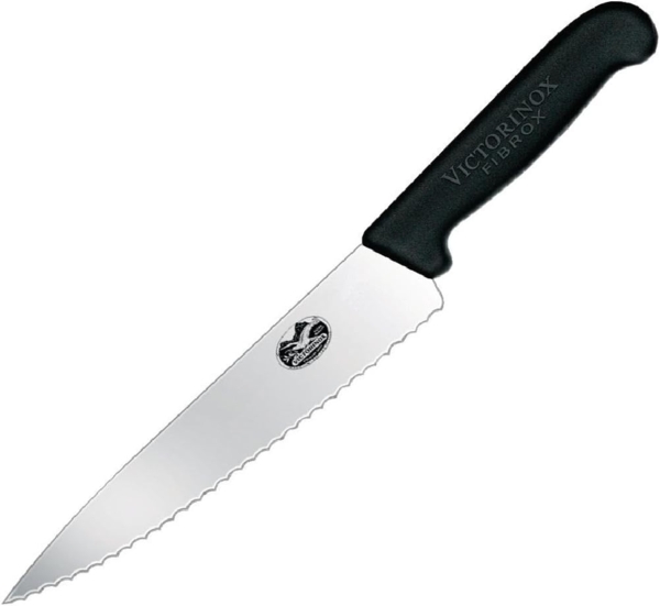 Victorinox 'Fibrox' Tranchiermesser, Stahl schwarz, 22 cm