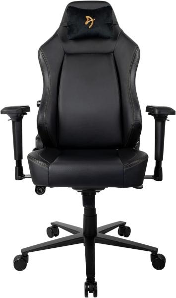 Arozzi Primo - Gamingstuhl, Büro Stuhl - PU-Leder - Bis zu 140 kg, schwarz/gold-Logo Bild 4