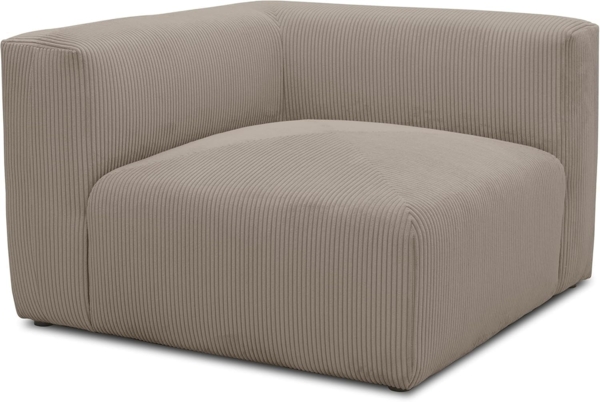 DOMO. collection Polsterecke 800011, Modul-Polstersessel, quadratisch, individuell kombinierbar, Cord, Armsessel, Cocktailsessel, Loungesessel, 108 x 108 x 69 (BxTxH), schlamm