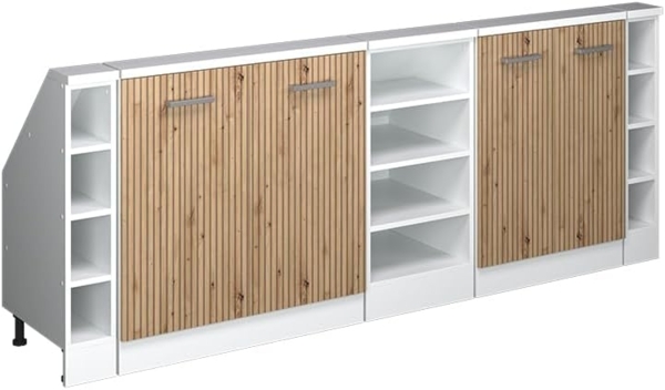 Dachschrägenschrank-Set Rion Artisan Eiche/Weiß 5er Set Vicco
