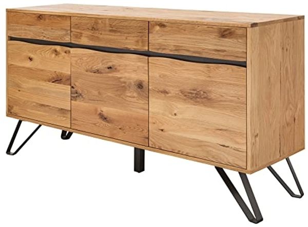 riess-ambiente Sideboard LIVING EDGE 160cm natur, Sideboard · Baumkante · Wildeiche · Kommode · Wohnzimmer