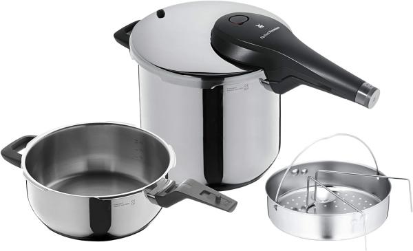 WMF Perfect Premium One Pot Schnellkochtopf-Set mit Dampfgareinsatz, 6,5 und 3,0 Liter 1511005793