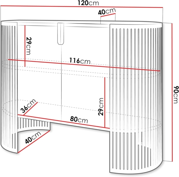 Kommode Fahugin Ember (Farbe: Kupfer / Bianco Marmor) Bild 3