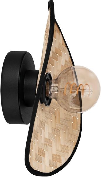EGLO MARYWELL Wandleuchte 200x300 E27 schwarz/bambus