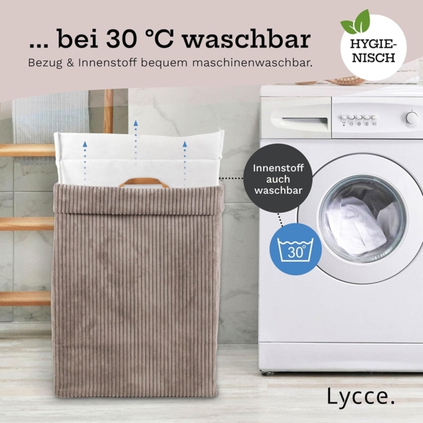 Lycce Wäschekorb Lycce Wäschekorb Cord – faltbar, waschbar & perfekt für Nischen Bild 7