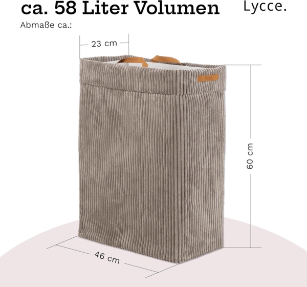 Lycce Wäschekorb Lycce Wäschekorb Cord – faltbar, waschbar & perfekt für Nischen Bild 3