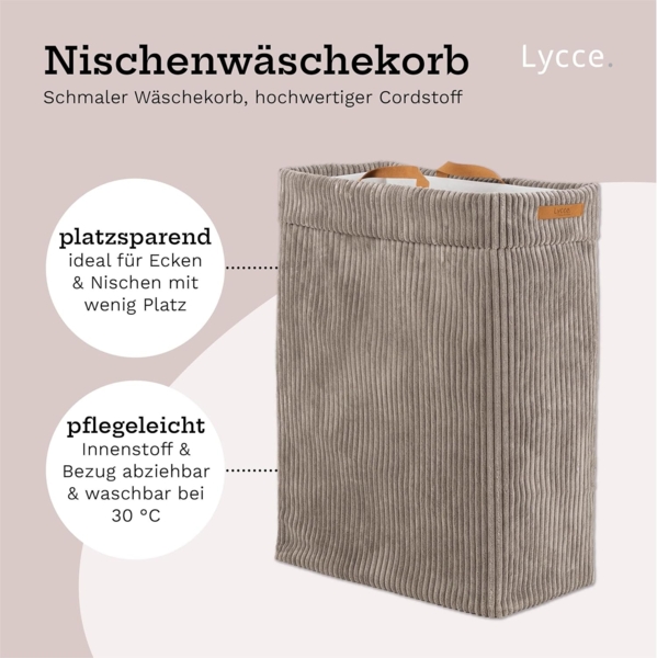 Lycce Wäschekorb Lycce Wäschekorb Cord – faltbar, waschbar & perfekt für Nischen Bild 2