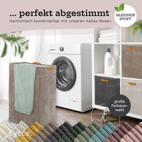 Lycce Wäschekorb Lycce Wäschekorb Cord – faltbar, waschbar & perfekt für Nischen Bild 9