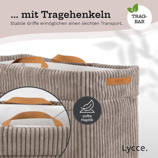 Lycce Wäschekorb Lycce Wäschekorb Cord – faltbar, waschbar & perfekt für Nischen Bild 6