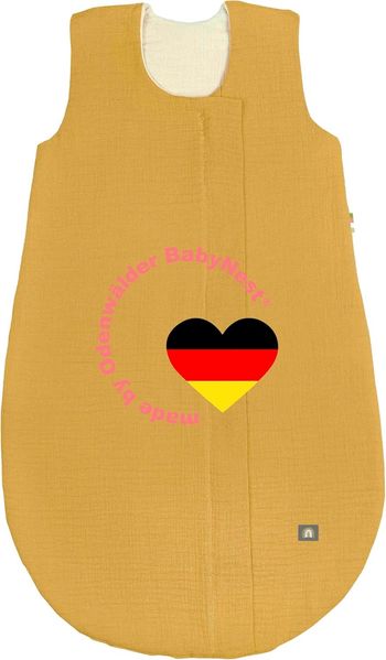Odenwälder 1615 Musselin Schlafsack wattiert Mustard