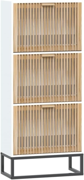 vidaXL Schuhschrank Weiß 52x25x120 cm Holzwerkstoff 352127