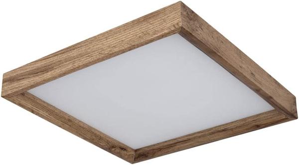 LED Deckenleuchte, Holzoptik, Landhaus, L 30cm