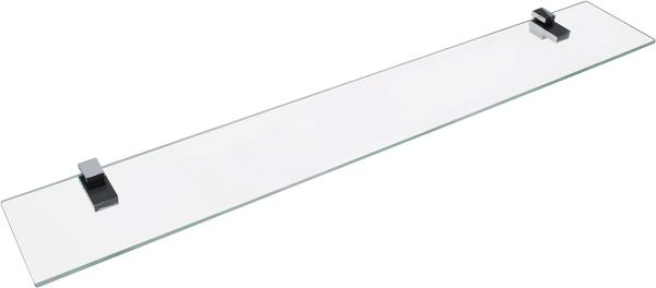 Fackelmann Glasablage 80 cm, 2 Halter für Wandmontage