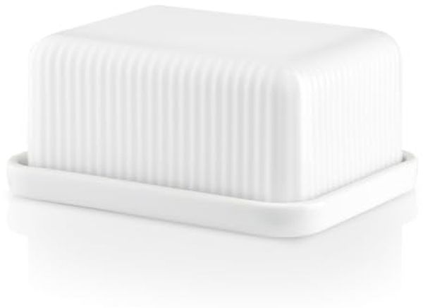 Eva Solo Butterdose, Butterglocke, Butterschale, Porzellan, 5,7 x 9,6 x 12 cm, Weiß, 886263