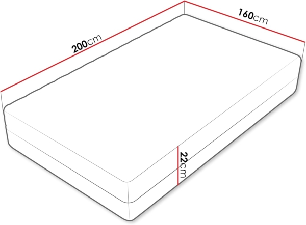 Komfortschaummatratze Upoz 22 (Größe: 160 x 200) Bild 2
