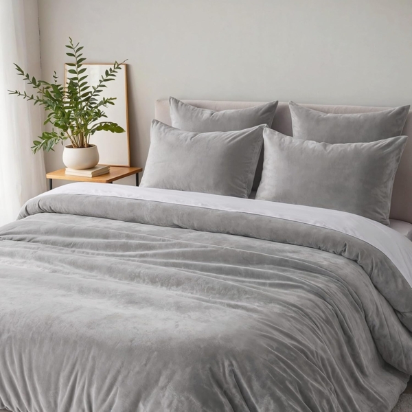 Cozyor Bettwäsche Kuschelbettwäsche flauschig warmer Teddy Plüsch, Biber, Winter Fleece, Mikrofaser Flanell, 3 teilig