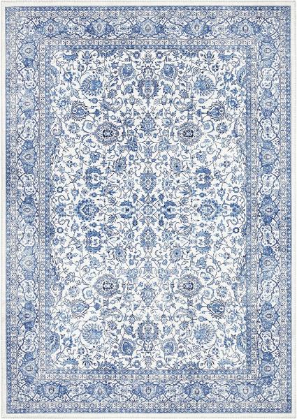 Kurzflor Teppich Keshan Maschad Saphirblau - 80x150x0,7cm