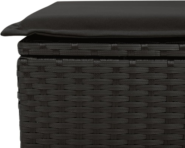 vidaXL 5-tlg. Garten-Essgruppe mit Kissen Schwarz Poly Rattan 3211615 Bild 9