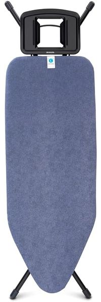 Brabantia Bügelbrett Bügeltisch C, 124 x 45 cm, Dst-Mulde Solide, Bügelfläche 124x45 cm, Fairtrade-zertifiziert