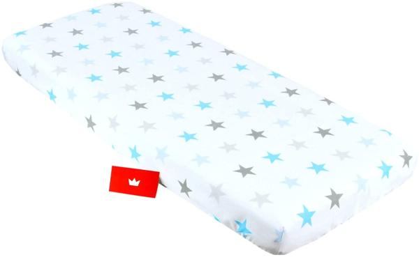 BABYLUX Spannbettlaken 40 x 90 Bettlaken Spannbetttuch Betttuch Baumwolle Wiege 40x90 kinderwagen (94. Sterne Blau)