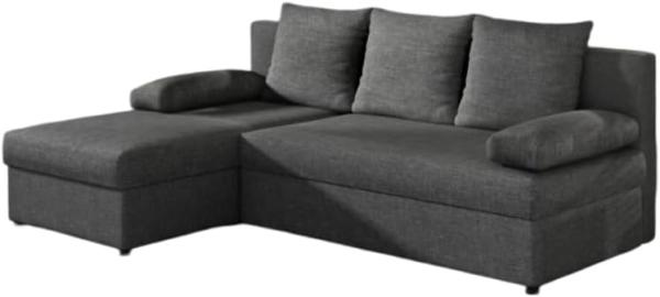 Designer Sofa Cali mit Stauraum und Schlaffunktion Anthrazit Links