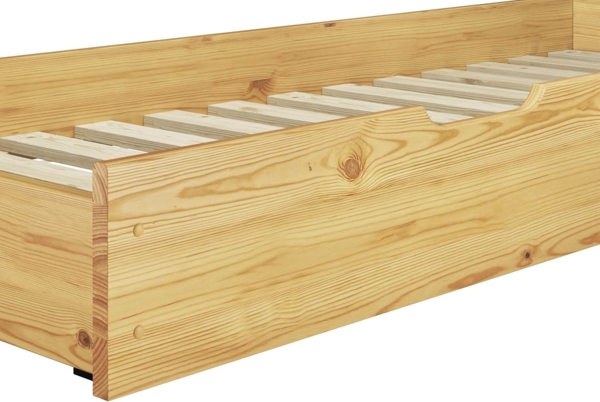 Erst-Holz Etagenbett 90x200 mit Rollrosten, Nische 80 Gästebettkasten Bild 3