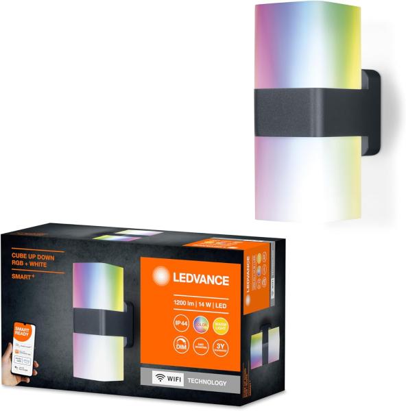 LEDVANCE SMART+ WALL CUBE UPDOWN DARK GREY RGBW WIFI