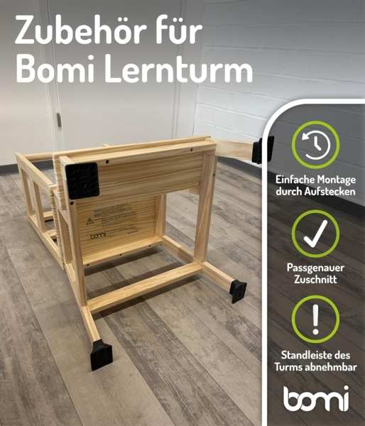 BOMI® Vario Tritthocker Zubehör | Anti-Rutsch-Füße in Schwarz aus hochwertigem Silikon | Sekundenschnelle Anbringung durch Aufstecken Bild 2