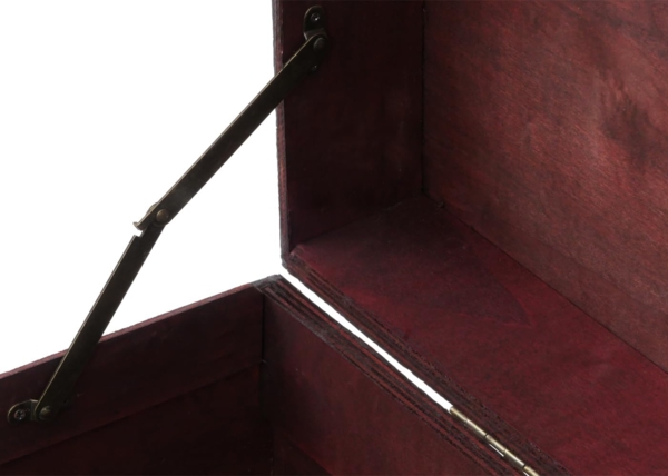 Holztruhe Holzbox Schatztruhe Valence Antikoptik 39x67x38cm ~ eckig Bild 2