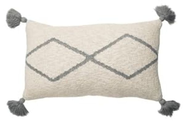 Lorena Canals 'Oasis' Kissen gestrickt klein grau/beige