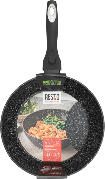 RESTO Kitchenware Bratpfanne Antlia, tiefe Pfanne mit ergonomischem Soft-Touch-Griff, Aluminium (1-tlg), Marmor-Antihaftbeschichtung, 4-lagig, für alle Herdarten geeignet Bild 4