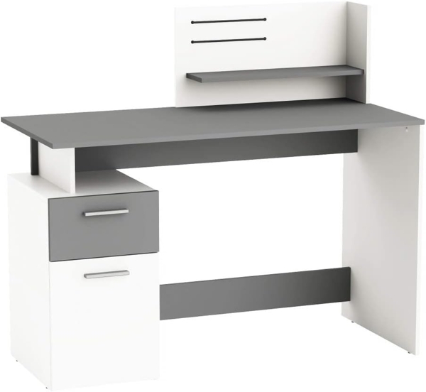 Demeyere Bureau Moderne Style Contemporain Platon – 1 Tiroir / 1 Niche / 1 Porte