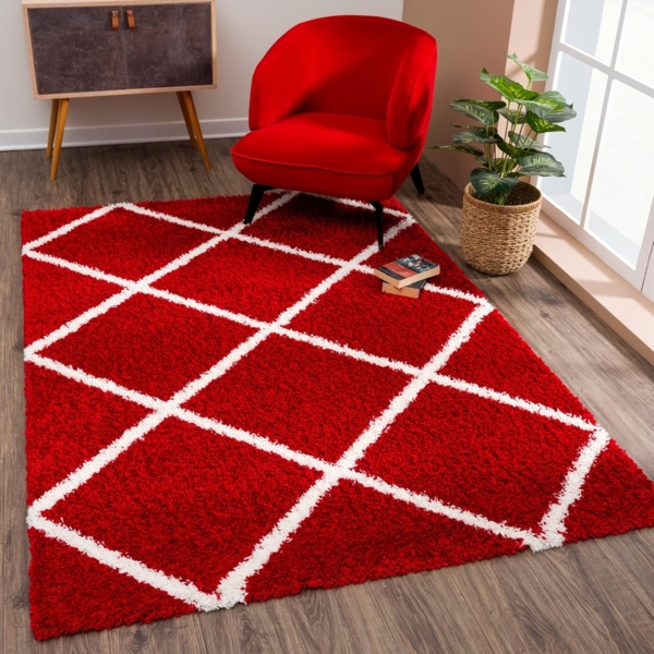 Sanat Hochflor-Teppich Madrid, rechteckig, Höhe: 30 mm, Wohnzimmer, Langflor, Shaggy Teppich