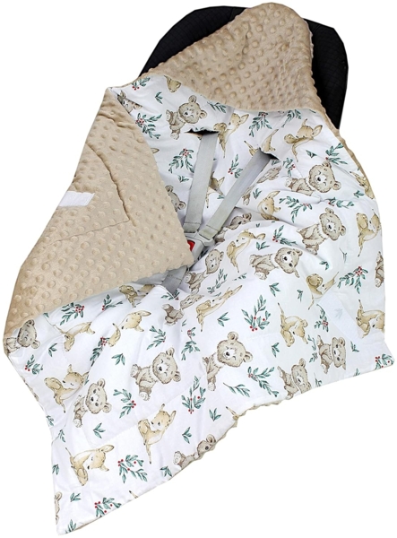 Einschlagdecke Baby Winter Einschlagdecke für Babyschale Wattiert Minky, TupTam