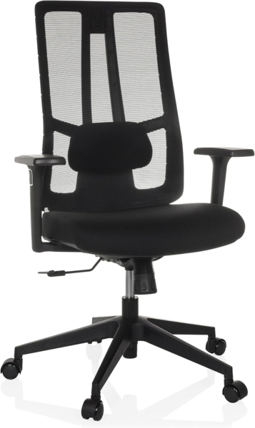hjh OFFICE Bürostuhl ergonomisch TRAMORE Base Drehstuhl mit Verstellbarer Rückenlehne, atmungsaktiv, Sitz gepolstert, Schwarz