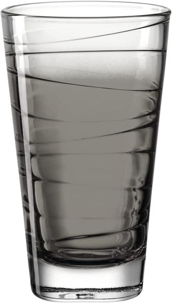 Leonardo 'Vario Struttura' Trinkglas, Kalk-Natron Glas, 280 ml, 1x Trinkglas, Anthrazit