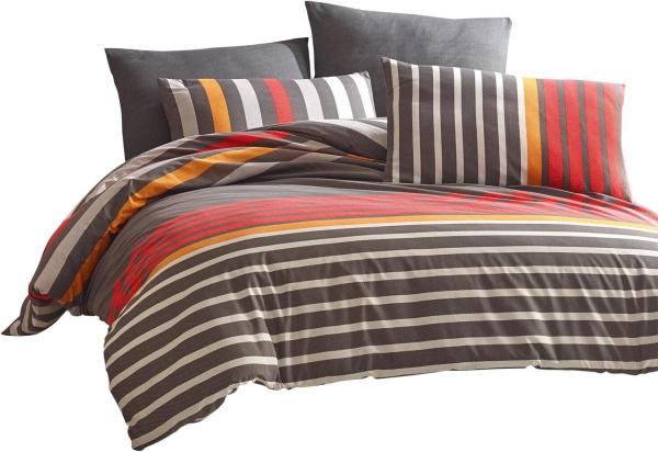 Traumschlaf Bettwäsche Rhea rot|155x200 cm + 80x80 cm