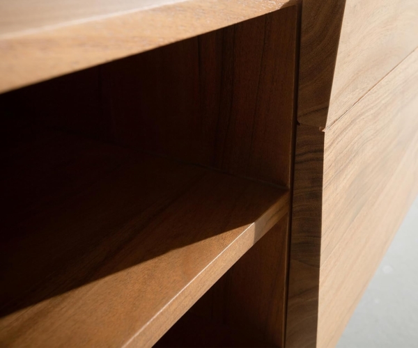 Lowboard Kayu 200 cm Akazie Natur 2 Türen V-Fuß Bild 7